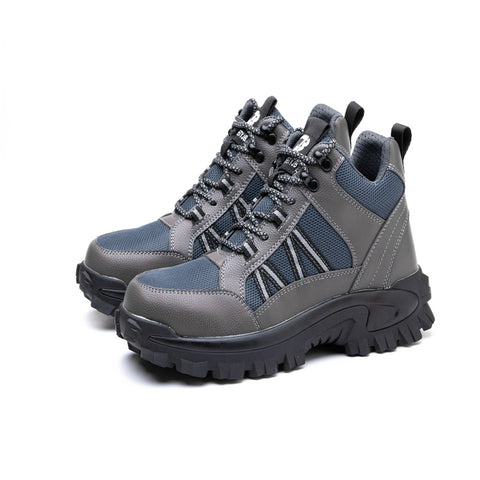 Anti Smashing Anti Piercing Four-Season Fashion High Top Safety Shoes