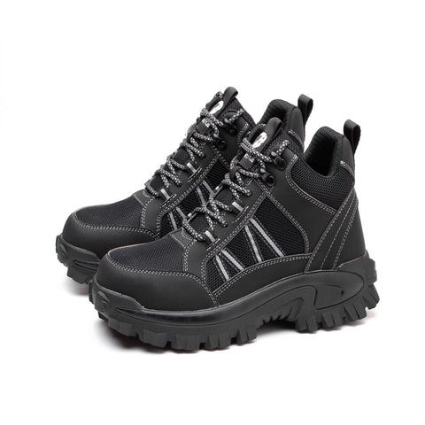 Anti Smashing Anti Piercing Four-Season Fashion High Top Safety Shoes