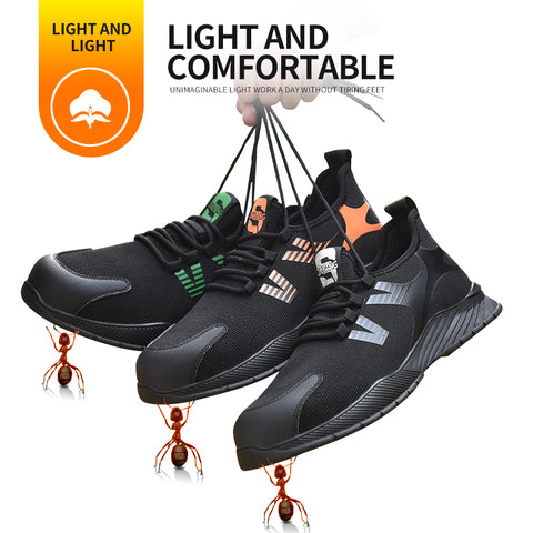 Steel Toe Cap Anti Smash Anti Puncture Casual Work Safety Shoes