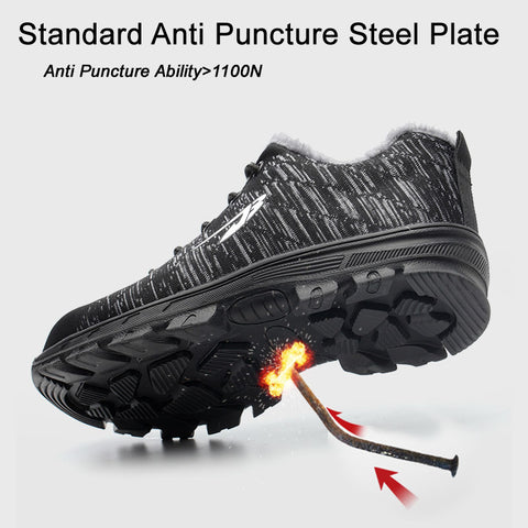 Warm Universal Anti-Smashing Anti-Piercing Cotton Safety Protective Shoes